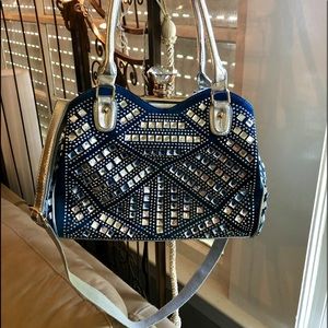 NEW Stunning & Glistening Denim Bag